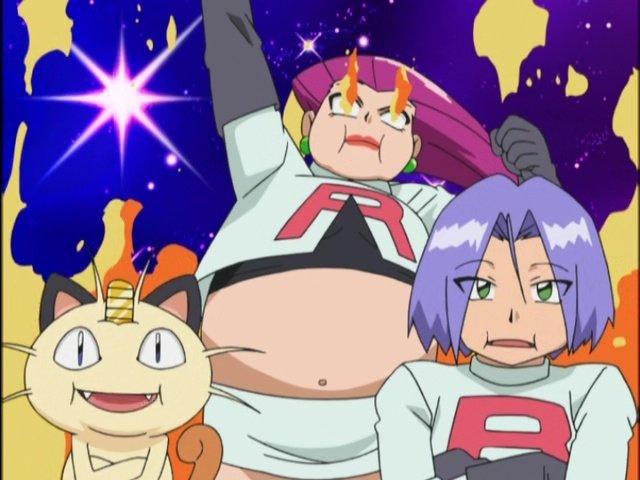 ¡El Team Rocket más malvado y más delgado!